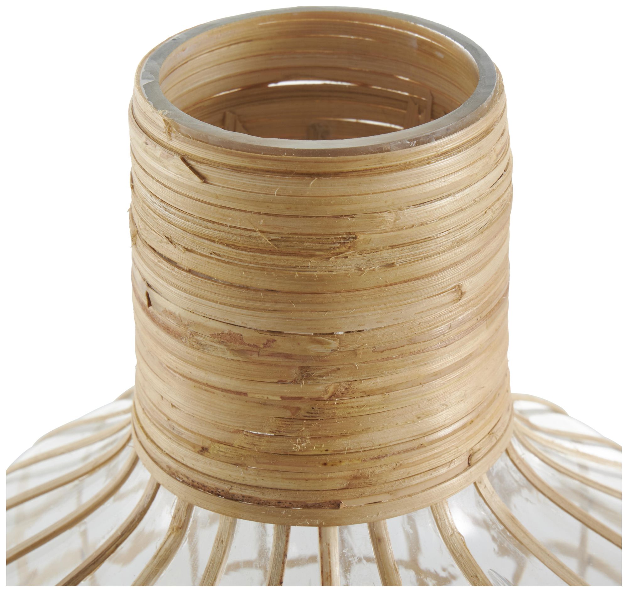 Image 4 Clear Glass Bohemian Vase, S/2 15", 13"H more views