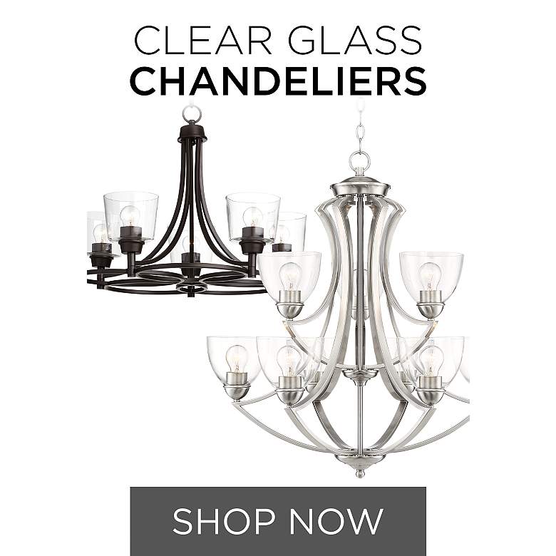 Image 1 Clear Glass Chandeliers