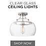 Clear Glass Close to Ceiling Lights