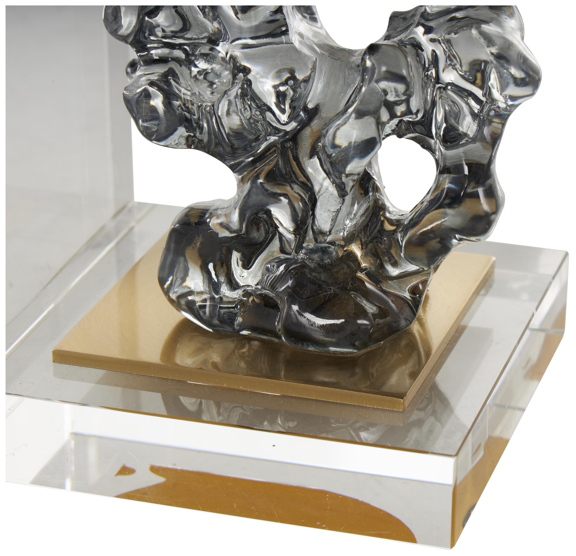 Image 4 Clear Glass Contemporary Bookends, S/2 5"W, 6"H more views