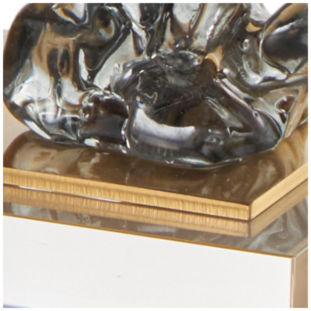 Clear Glass Contemporary Bookends, S/2 5"W, 6"H