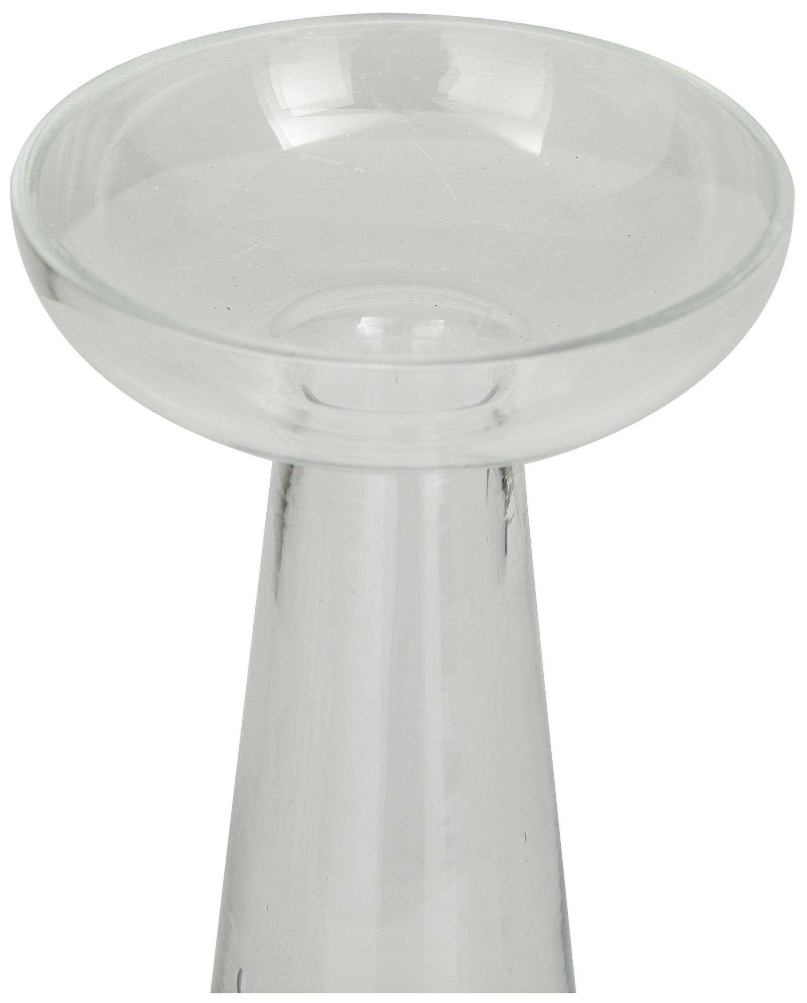 Image 3 Clear Glass Contemporary Candle Holder, more views
