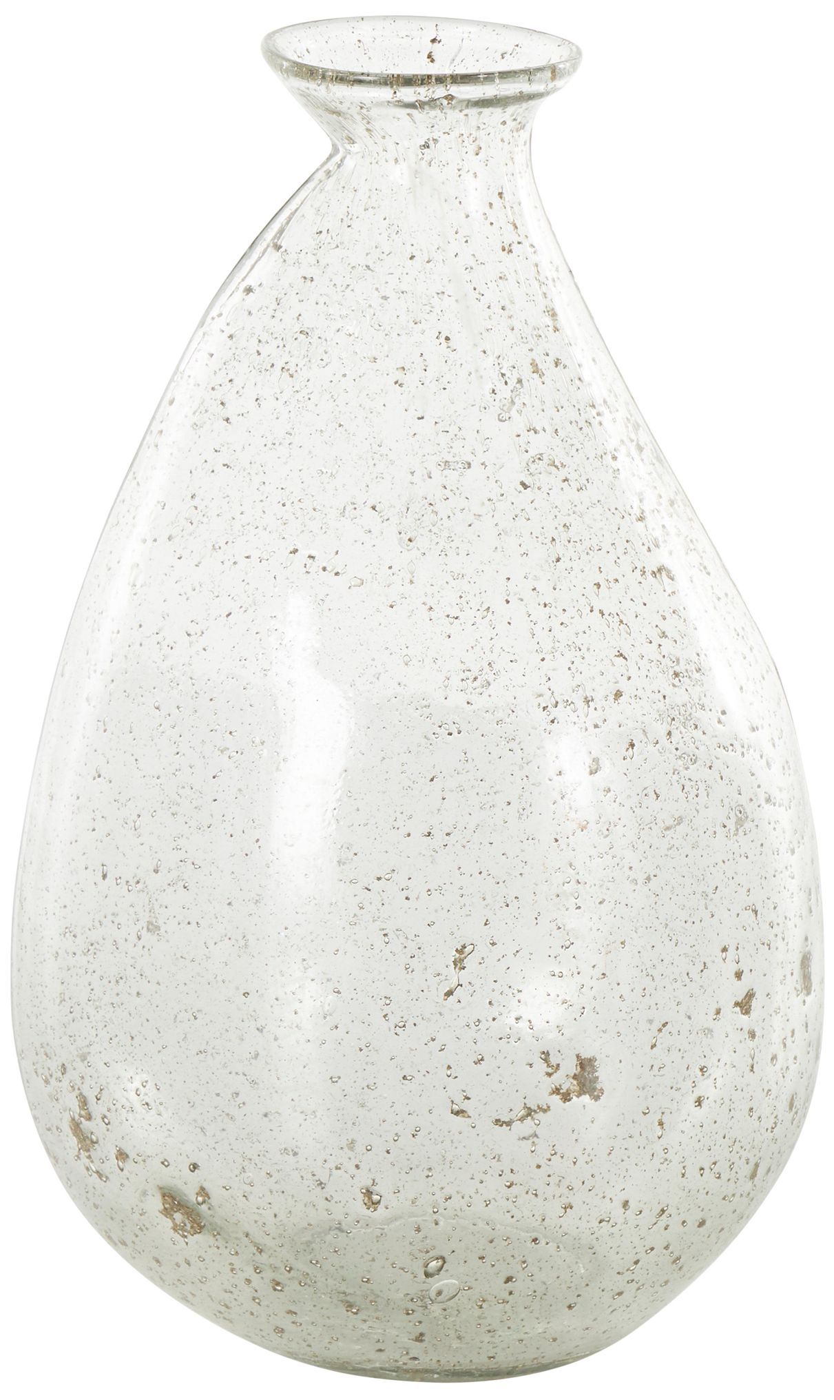Image 2 Clear Glass Contemporary Vase, 7" x 7" x 12"