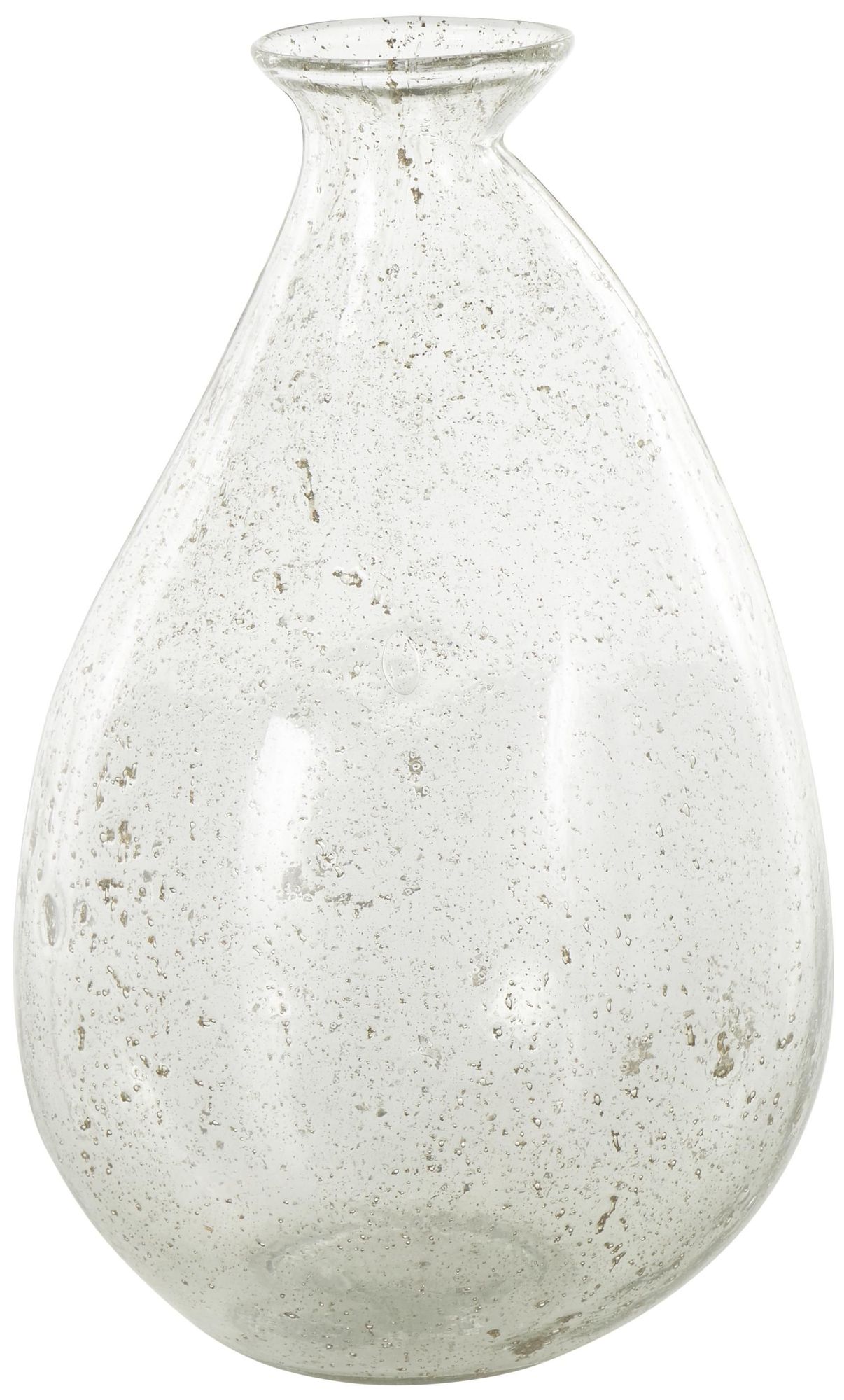 Image 5 Clear Glass Contemporary Vase, 7" x 7" x 12" more views