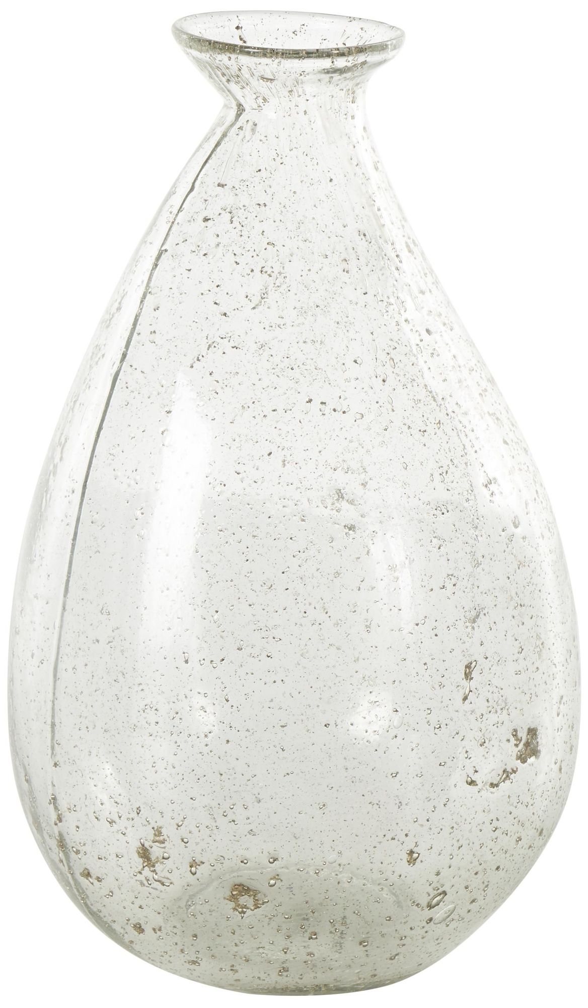 Image 6 Clear Glass Contemporary Vase, 7" x 7" x 12" more views