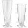 Clear Glass Decorative Candle Holders or Vases - Set of 2
