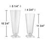 Clear Glass Decorative Candle Holders or Vases - Set of 2