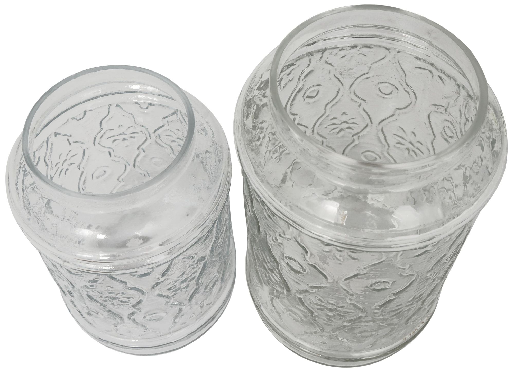 Image 2 Clear Glass Farmhouse Decorative Jars, S/2 9", 8"H more views