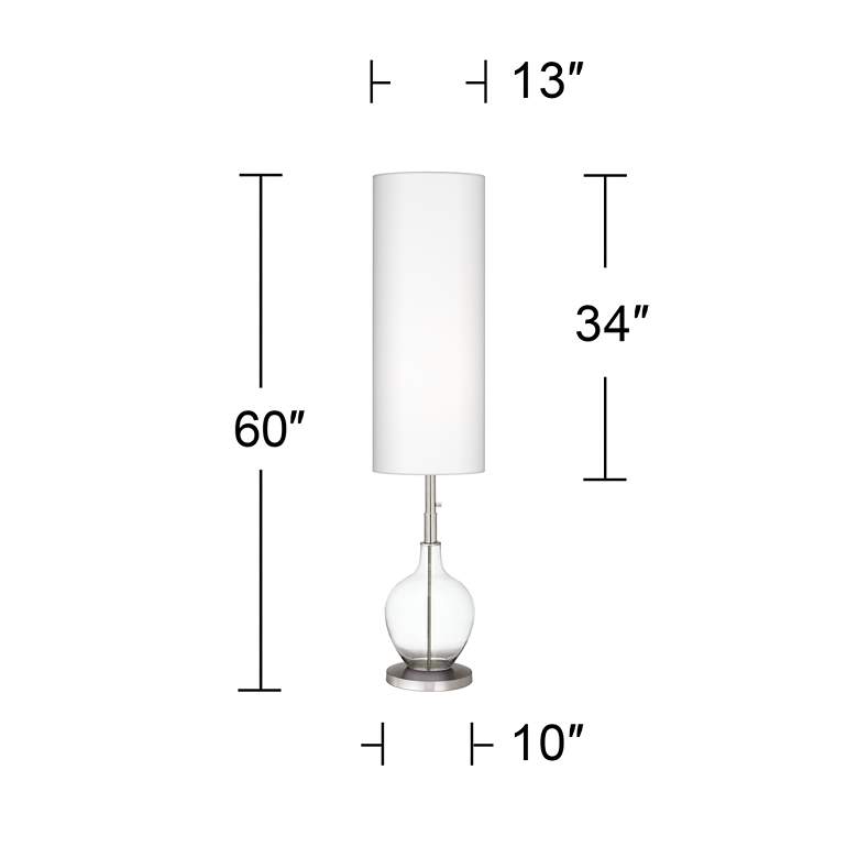 Image 6 Clear Glass Fillable 60" High Ovo Floor Lamp more views
