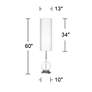 Clear Glass Fillable 60" High Ovo Floor Lamp