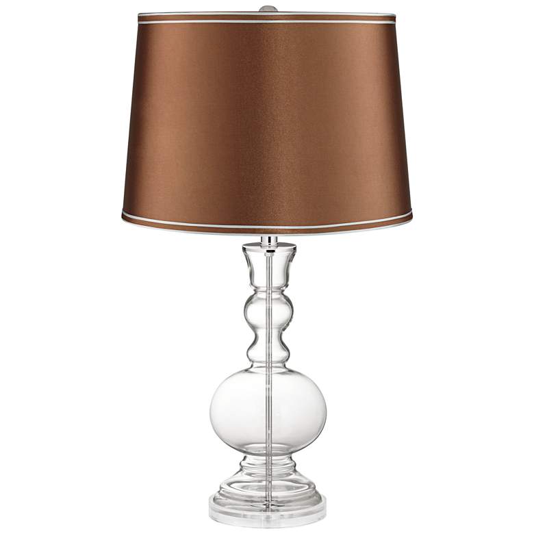 Image 1 Clear Glass Fillable Copper Satin Apothecary Table Lamp
