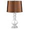 Clear Glass Fillable Copper Satin Apothecary Table Lamp