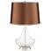 Clear Glass Fillable Copper Satin Shade Gillan Table Lamp