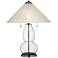 Clear Glass Fillable Fulton Table Lamp w/ Fluted Glass Shade
