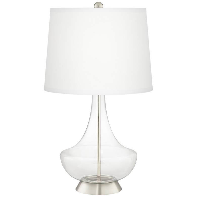 Image 3 Clear Glass Fillable Gillan Table Lamp with USB Workstation Base more views
