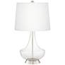 Clear Glass Fillable Gillan Table Lamp with USB Workstation Base