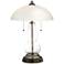 Clear Glass Fillable Gourd Table Lamp with USB Workstation Base