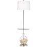 Clear Glass Fillable Ovo Tray Table Floor Lamp