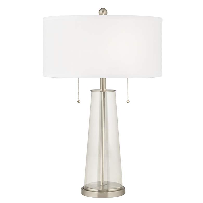 Clear Glass Fillable Peggy Glass Table Lamp
