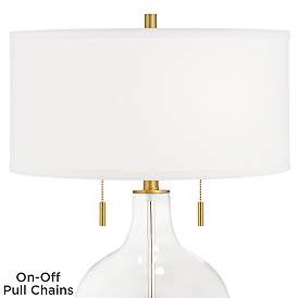 Image3 of Clear Glass Fillable Toby Brass Accents Table Lamp more views