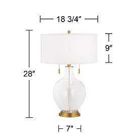 Image4 of Clear Glass Fillable Toby Brass Accents Table Lamp more views