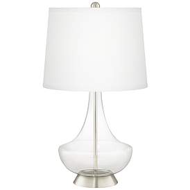 Image2 of Clear Glass Gillan Glass Table Lamp with Dimmer
