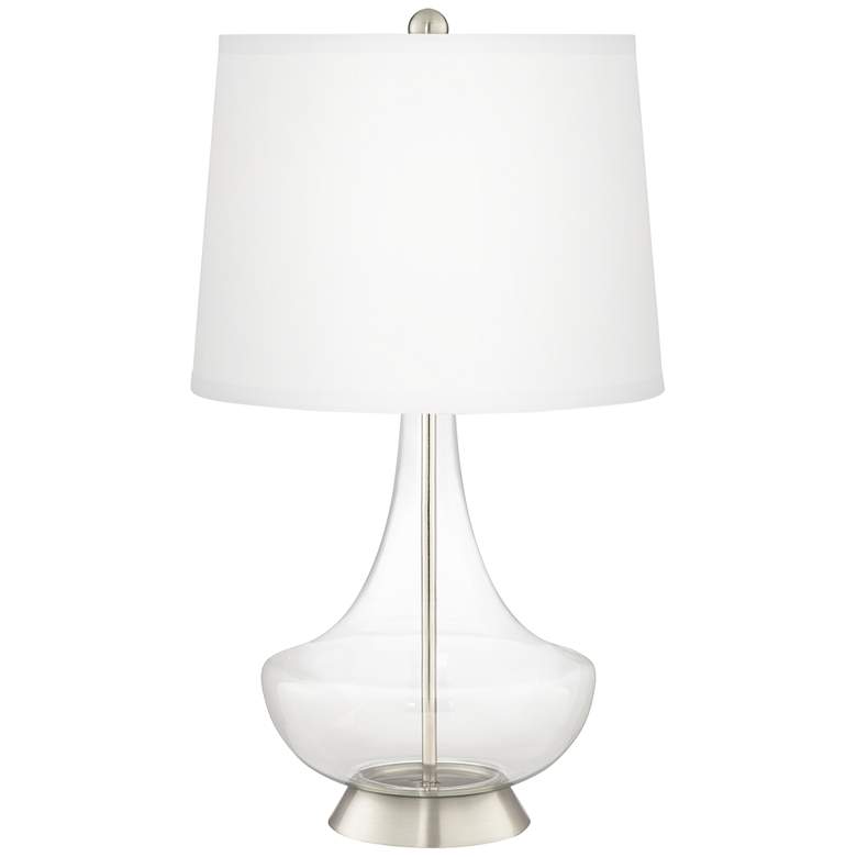 Image 2 Clear Glass Gillan Glass Table Lamp with Dimmer