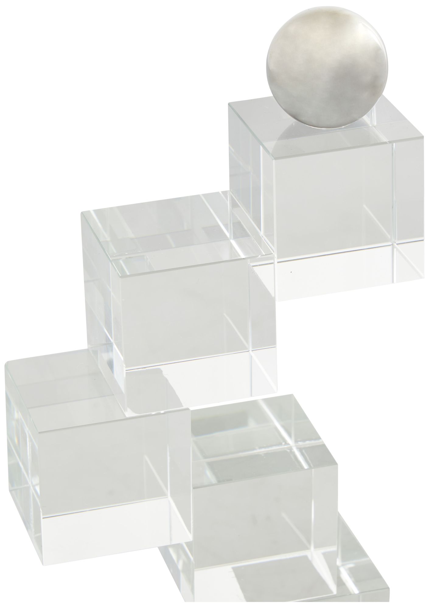 Image 4 Clear Glass Glam Bookends, S/2 5"W, 8"H more views