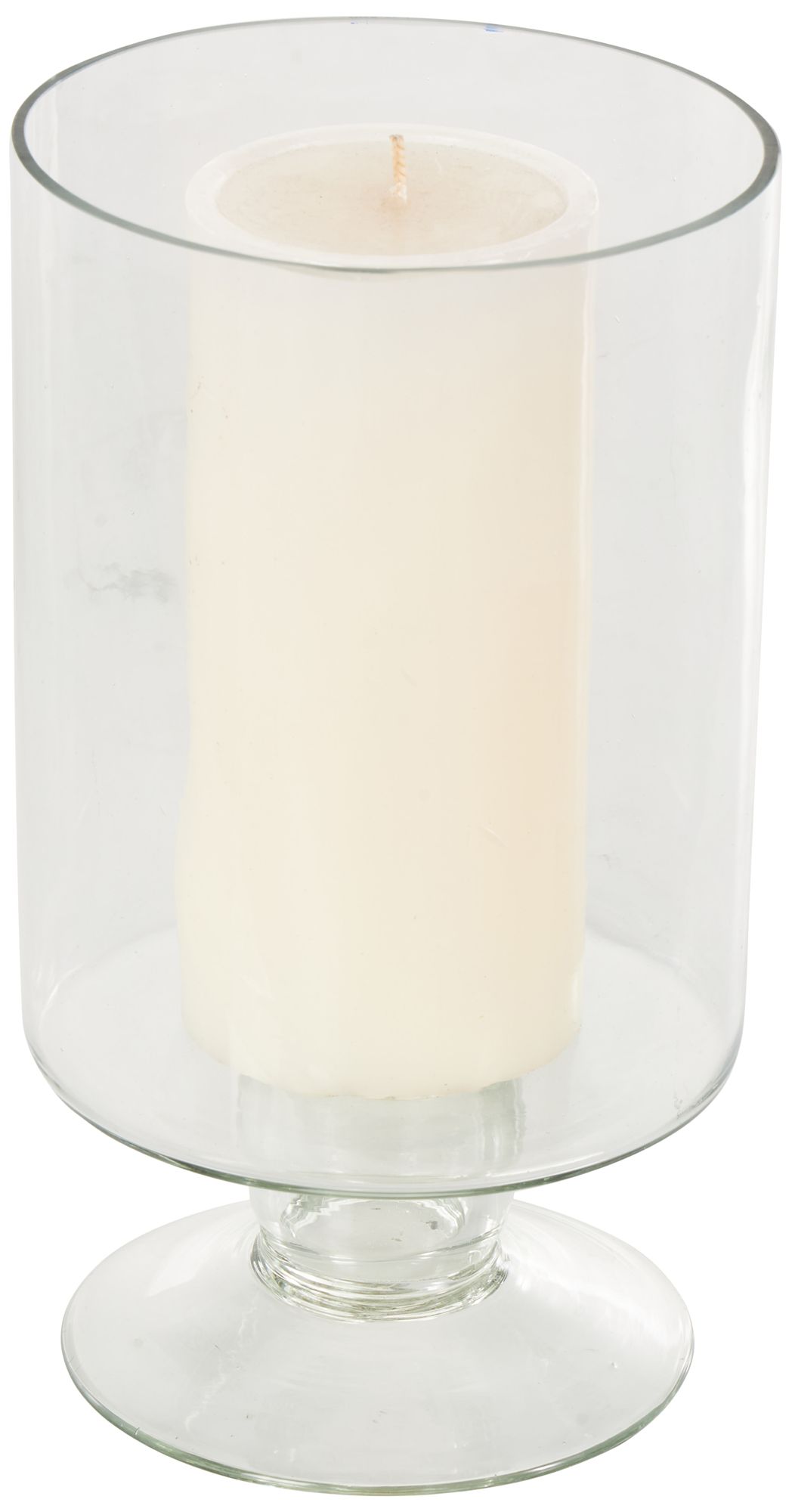 Image 2 Clear Glass Modern Candle Holder, 5" x 5