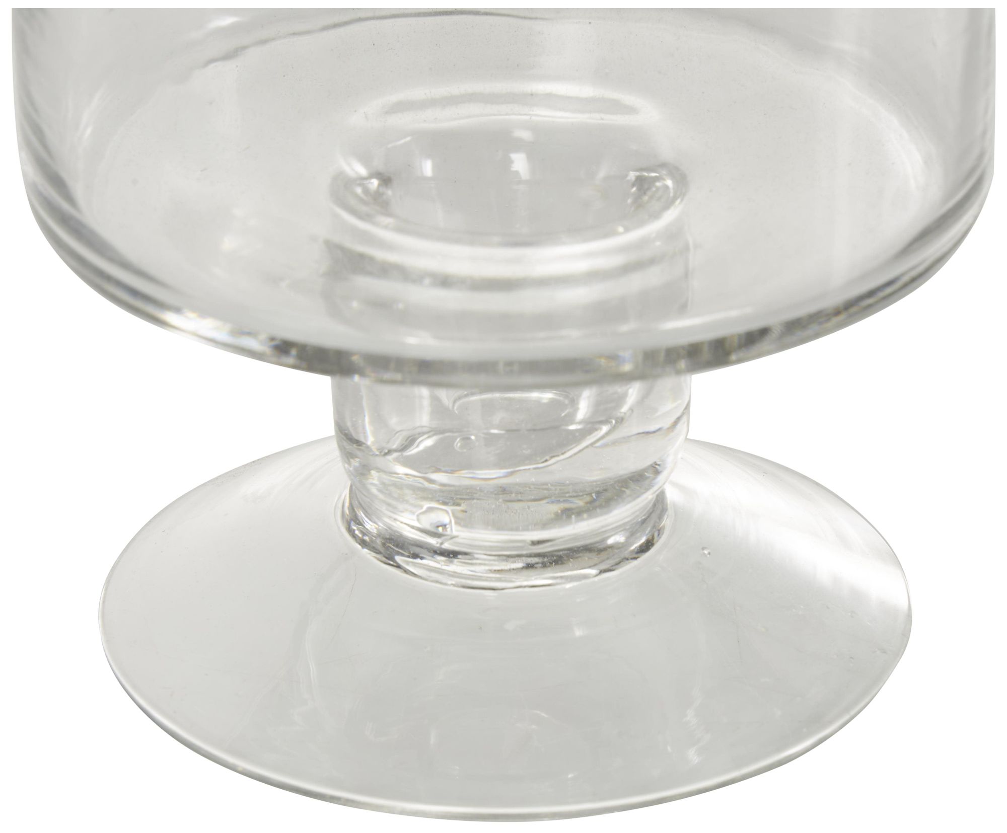 Image 3 Clear Glass Modern Candle Holder, 5" x 5 more views