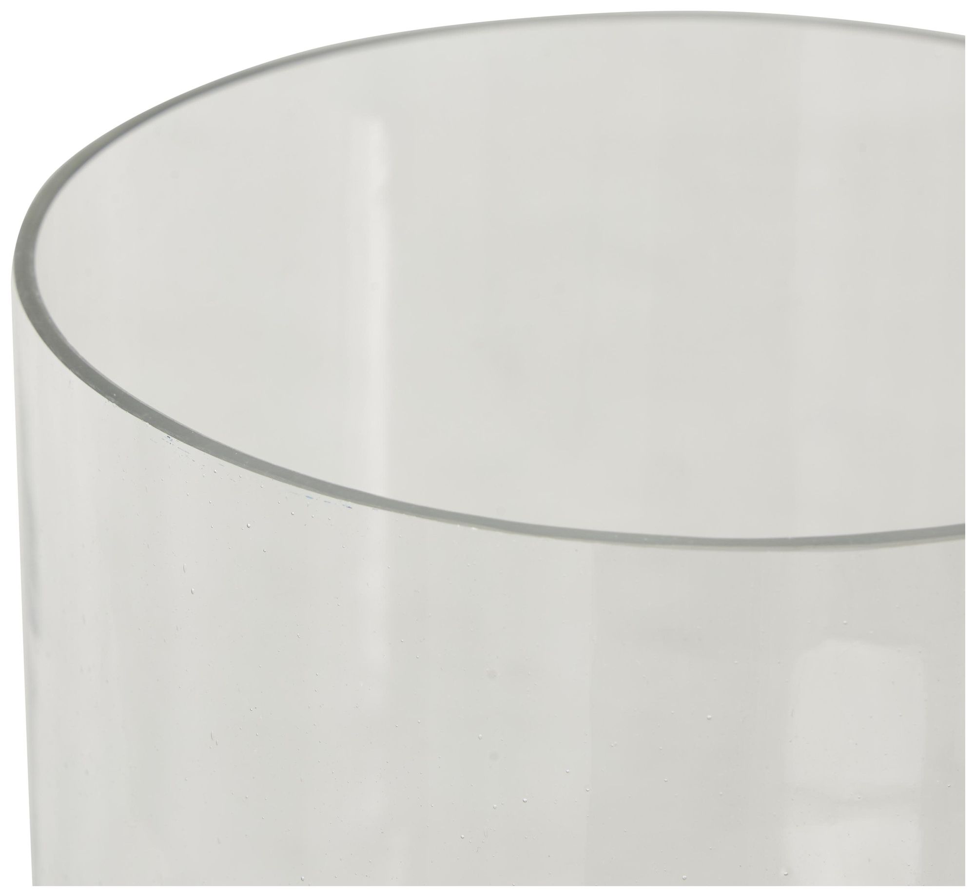 Image 4 Clear Glass Modern Candle Holder, 5" x 5 more views