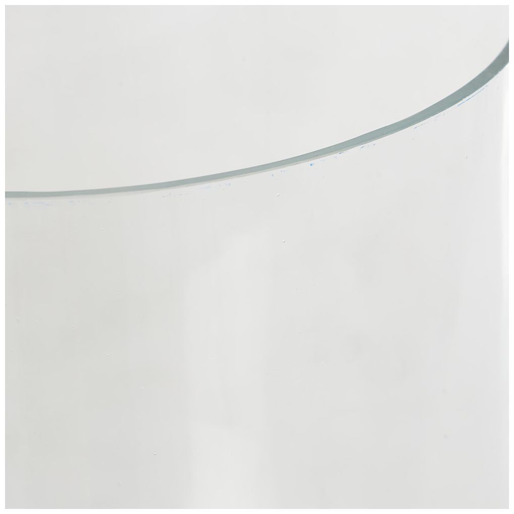 Clear Glass Modern Candle Holder, 5" x 5