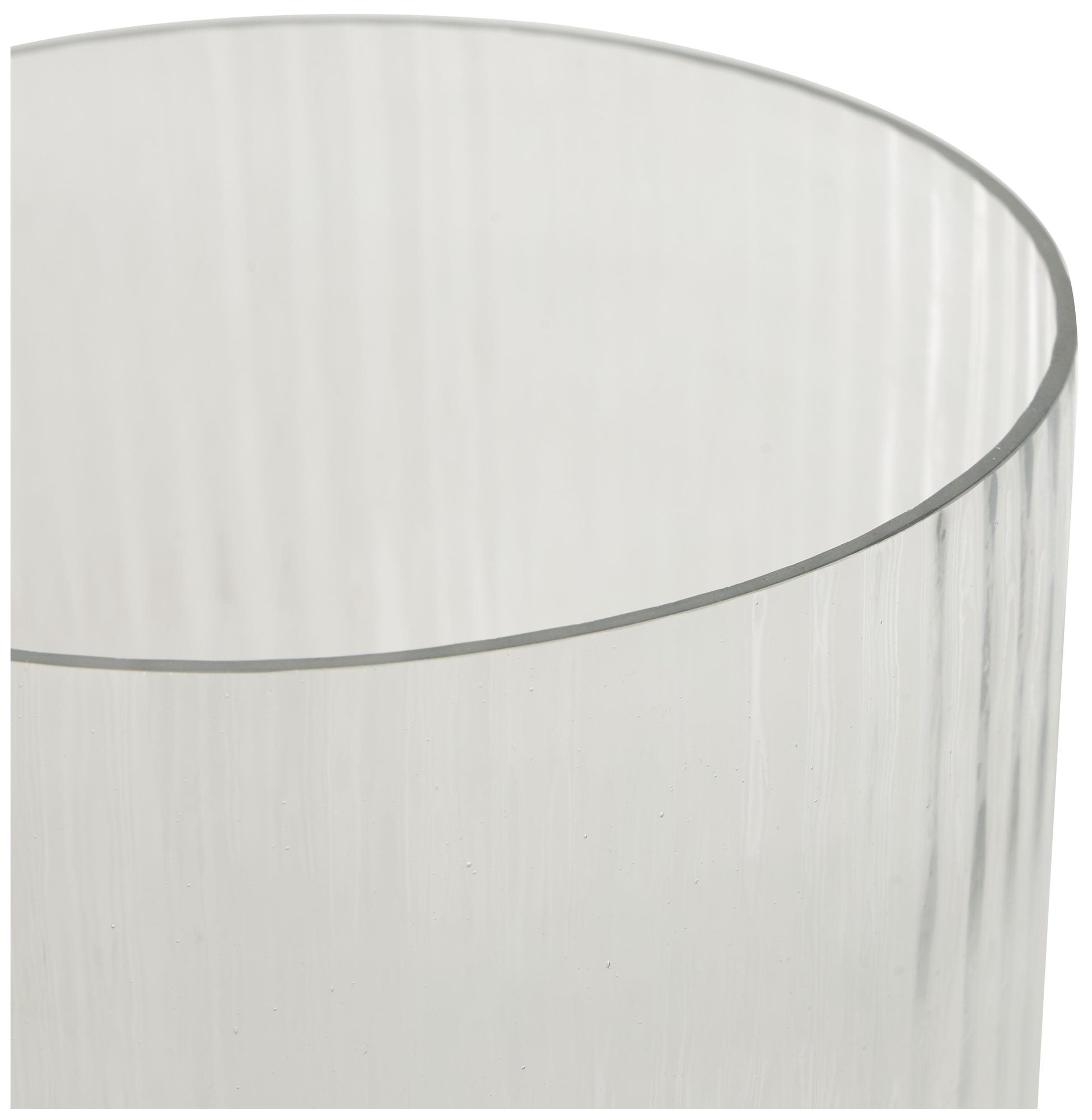 Image 3 Clear Glass Modern Candle Holder, 6" x 6 more views