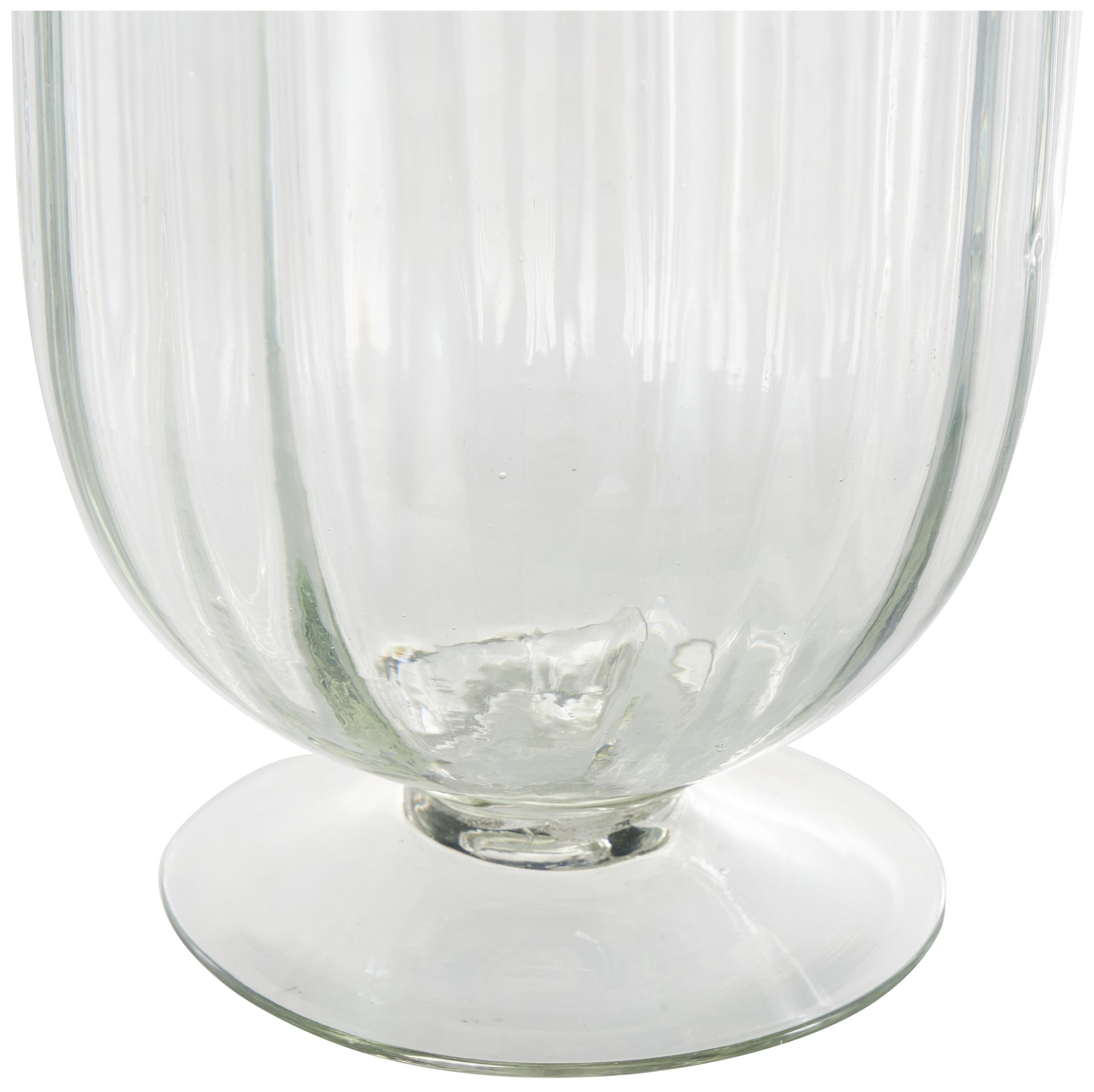 Image 4 Clear Glass Modern Candle Holder, 6" x 6 more views