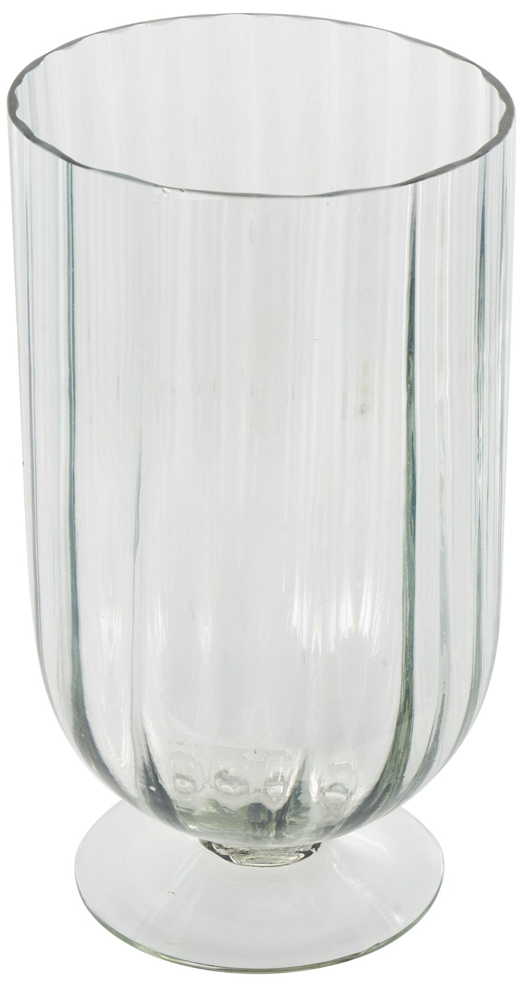 Image 5 Clear Glass Modern Candle Holder, 6" x 6 more views