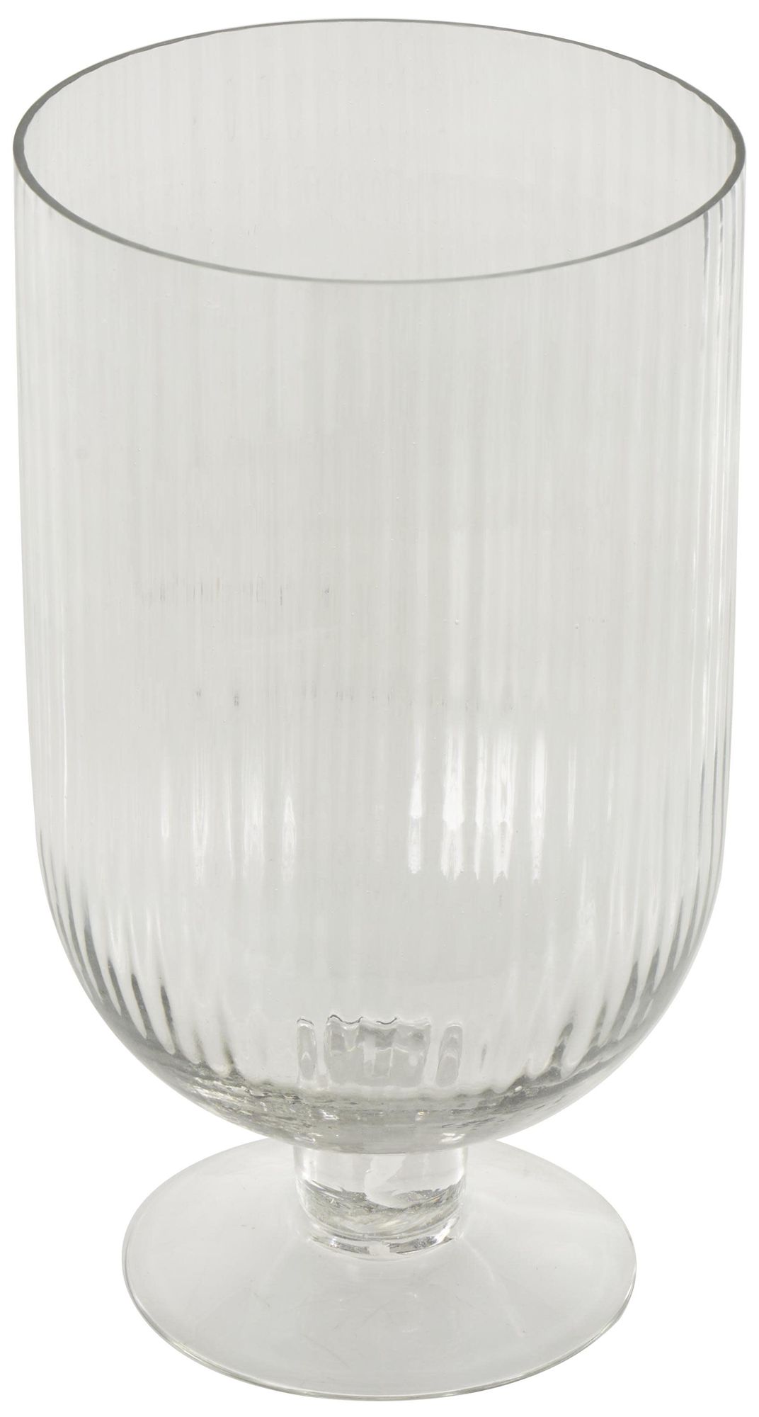 Image 6 Clear Glass Modern Candle Holder, 6" x 6 more views