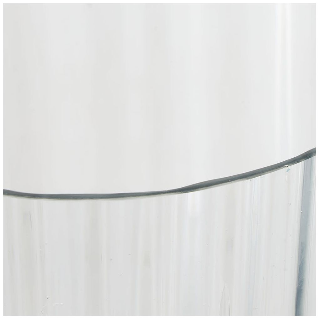 Clear Glass Modern Candle Holder, 6" x 6