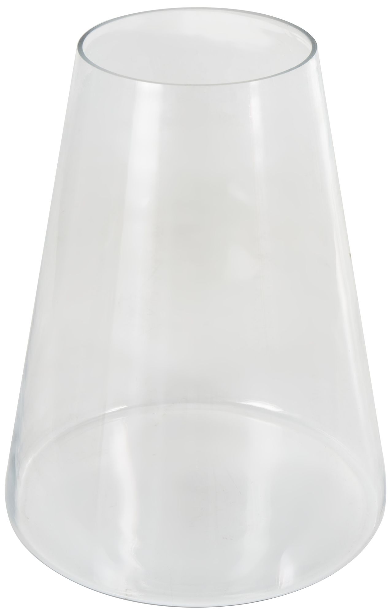 Image 2 Clear Glass Modern Vase, 10" x 10" x 13"