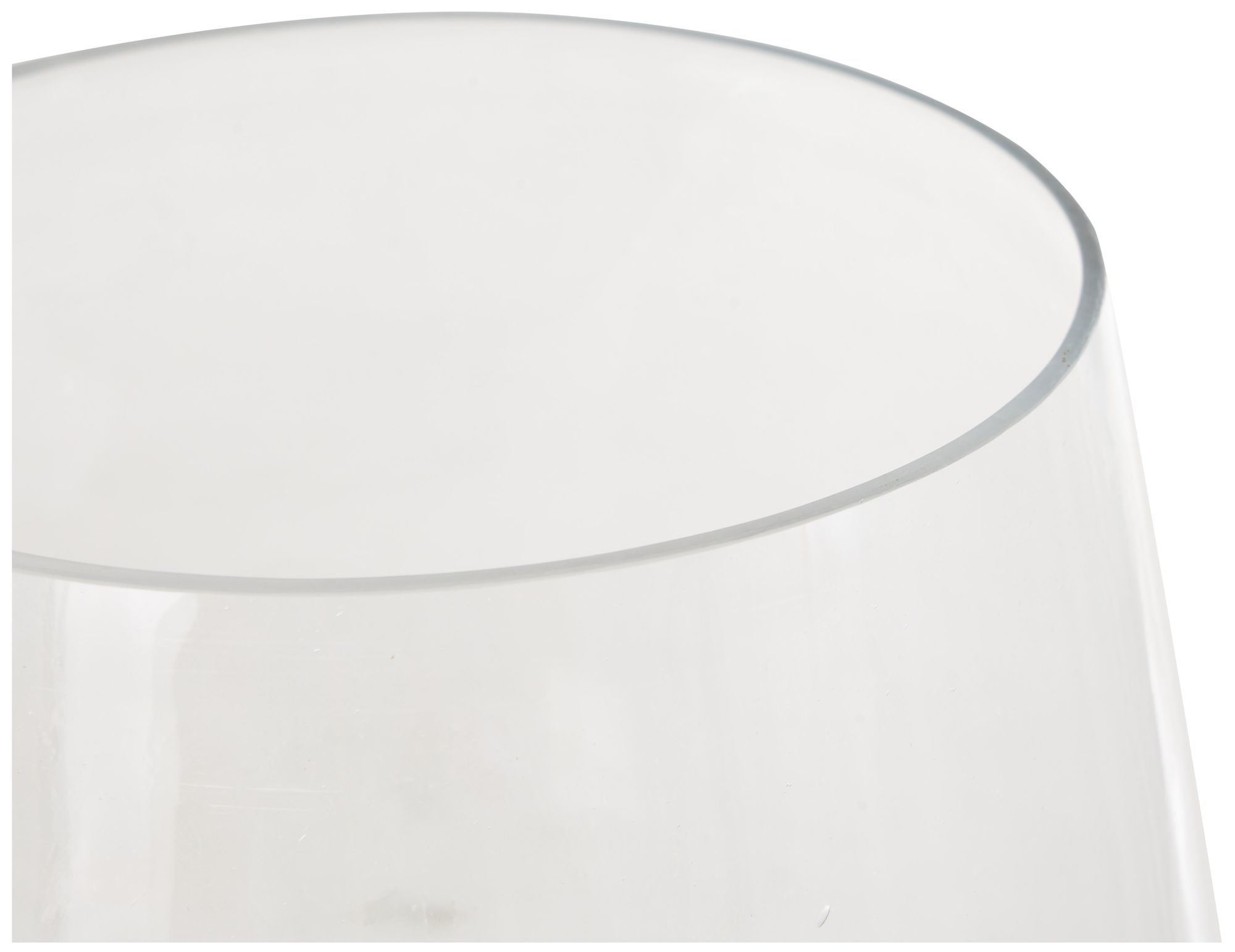 Image 4 Clear Glass Modern Vase, 10" x 10" x 13" more views