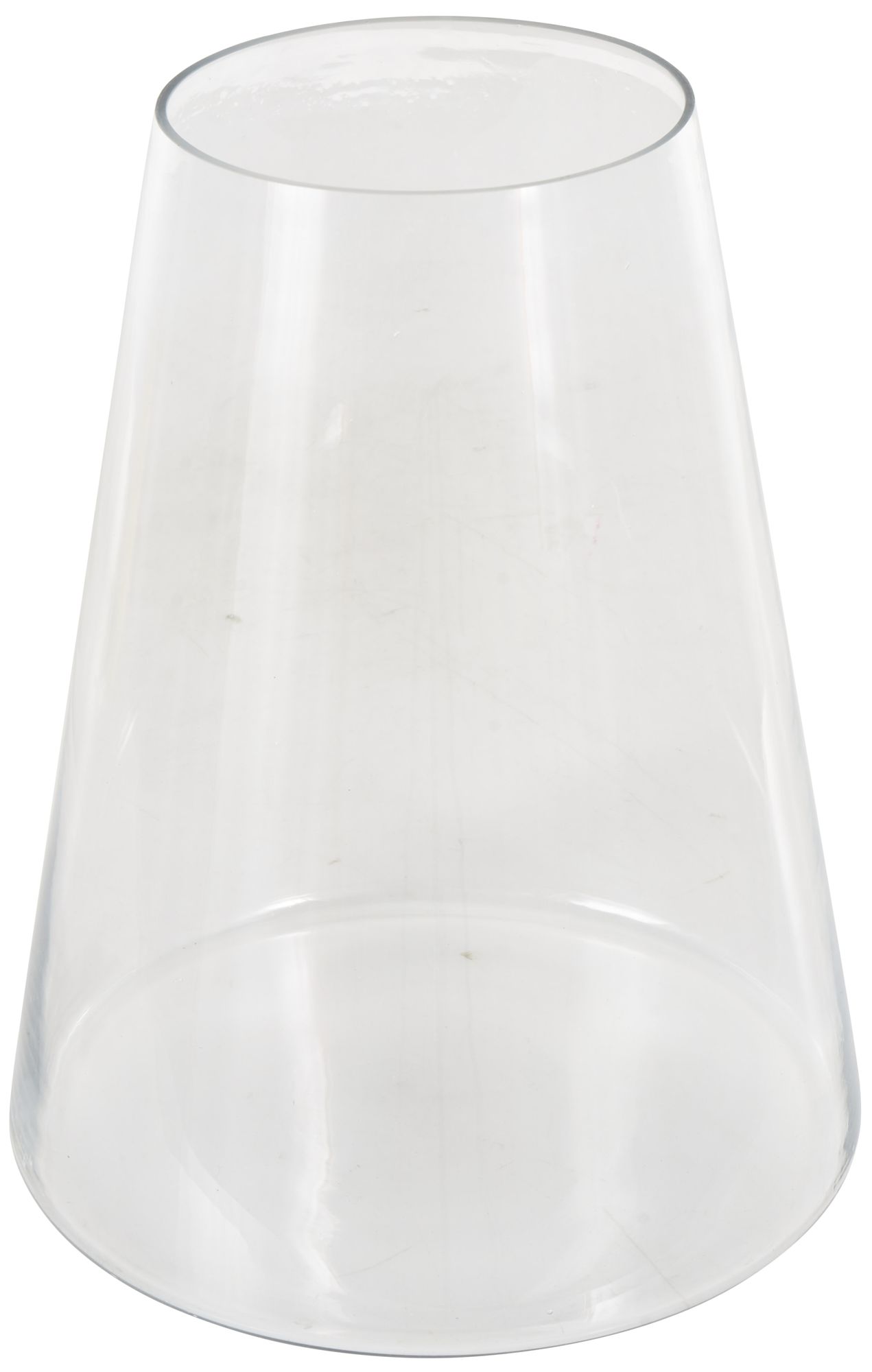 Image 5 Clear Glass Modern Vase, 10" x 10" x 13" more views