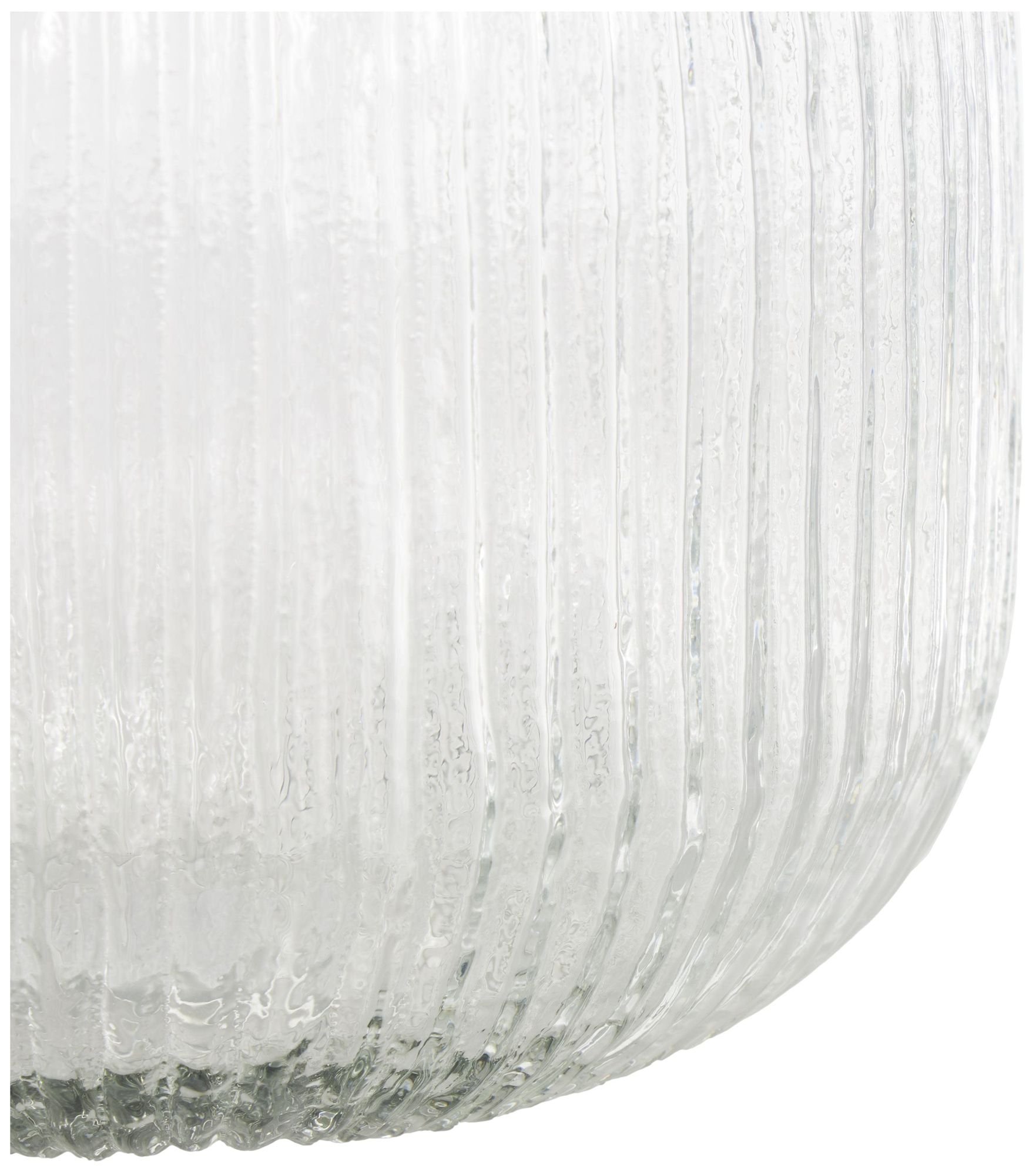 Image 3 Clear Glass Modern Vase, 8" x 8" x 8" more views