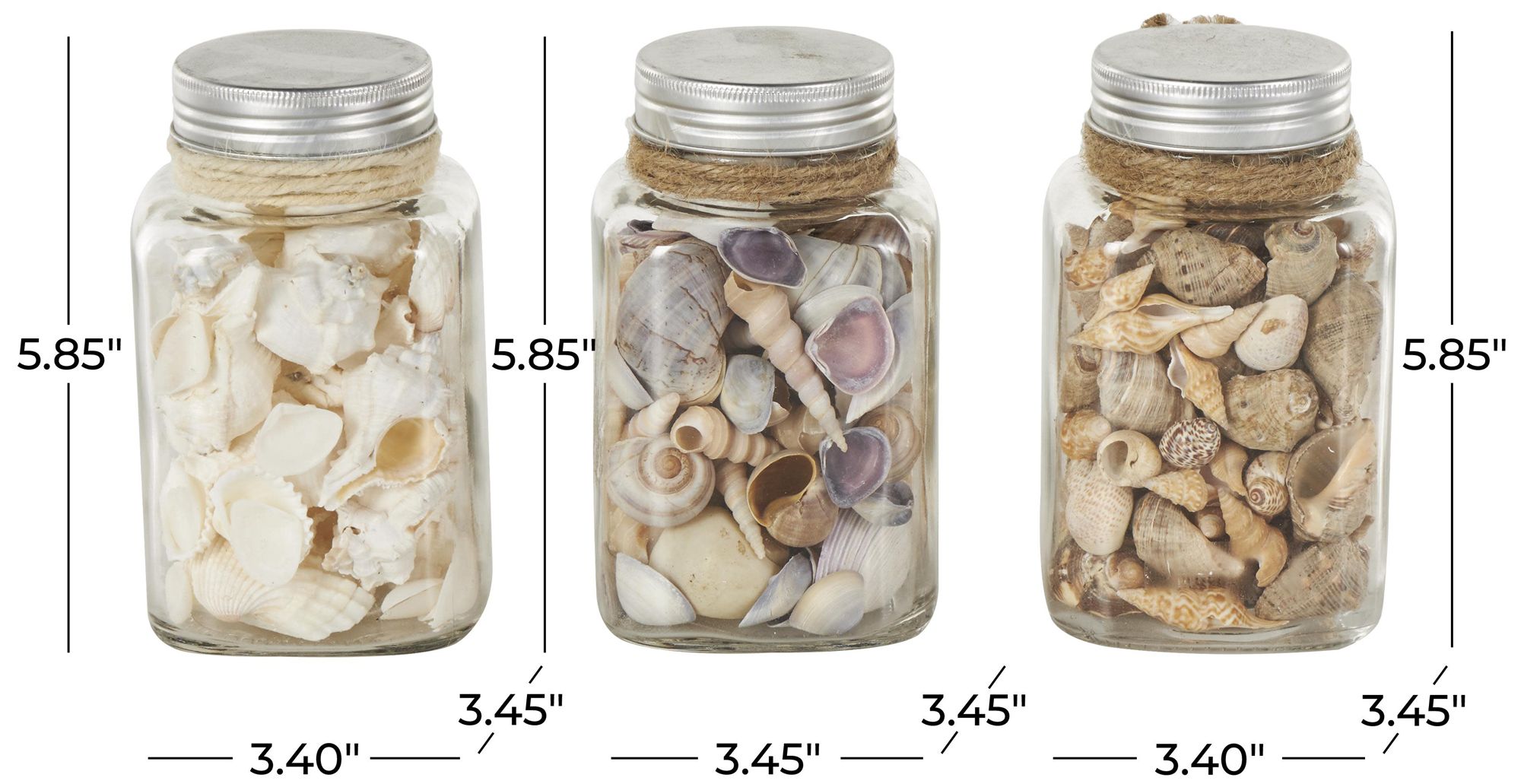 Image 7 Clear Glass Nautical Orbs & Vase Filler, S/3 3"W, 6"H more views