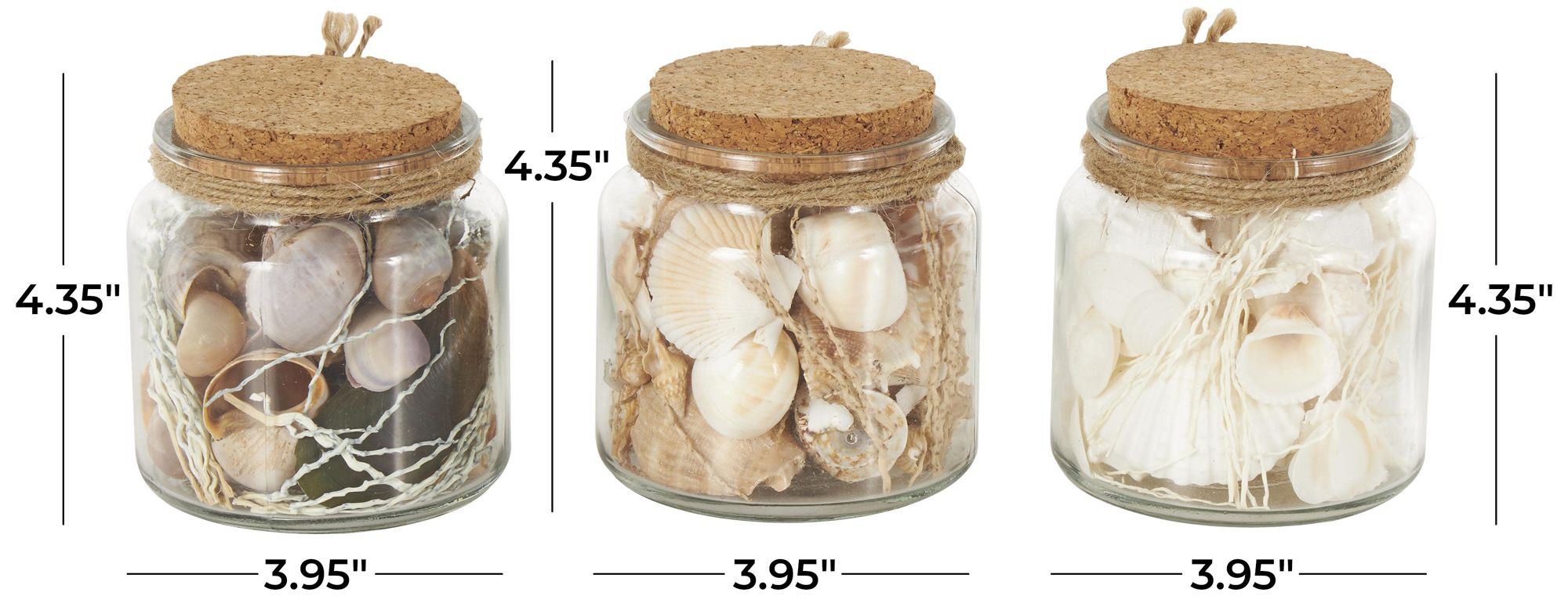 Image 7 Clear Glass Nautical Orbs & Vase Filler, S/3 4"W, 4"H more views