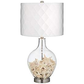 Image2 of Clear Glass Off-White Diamond Shade Ovo Table Lamp more views