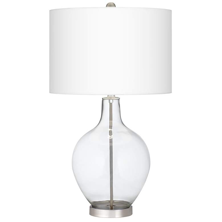 Image 2 Clear Glass Ovo Table Lamp With Dimmer