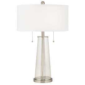 Image2 of Clear Glass Peggy Glass Table Lamp With Dimmer