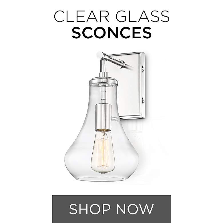 Image 1 Clear Glass Sconces