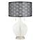 Clear Glass Toby Table Lamp With Black Metal Shade