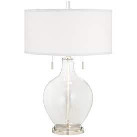 Image2 of Clear Glass Toby Table Lamp with Dimmer