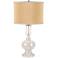 Clear Glass with Rattan Shade Table Lamp